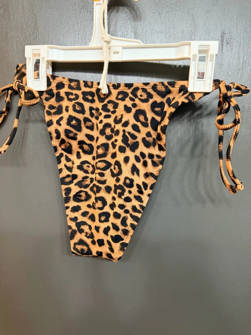 wild fable Leopard Print Tie-Side Bikini Bottoms - Tan/Black